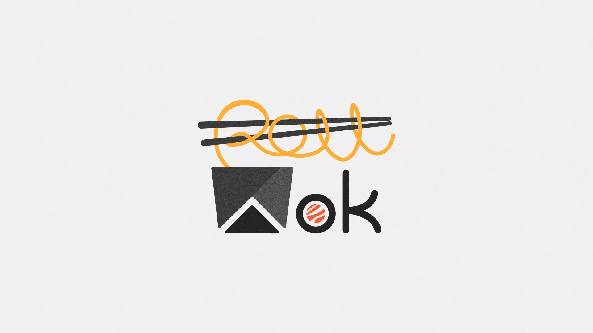 Разработка логотипа суши-бара «Roll Wok Club» в Видном