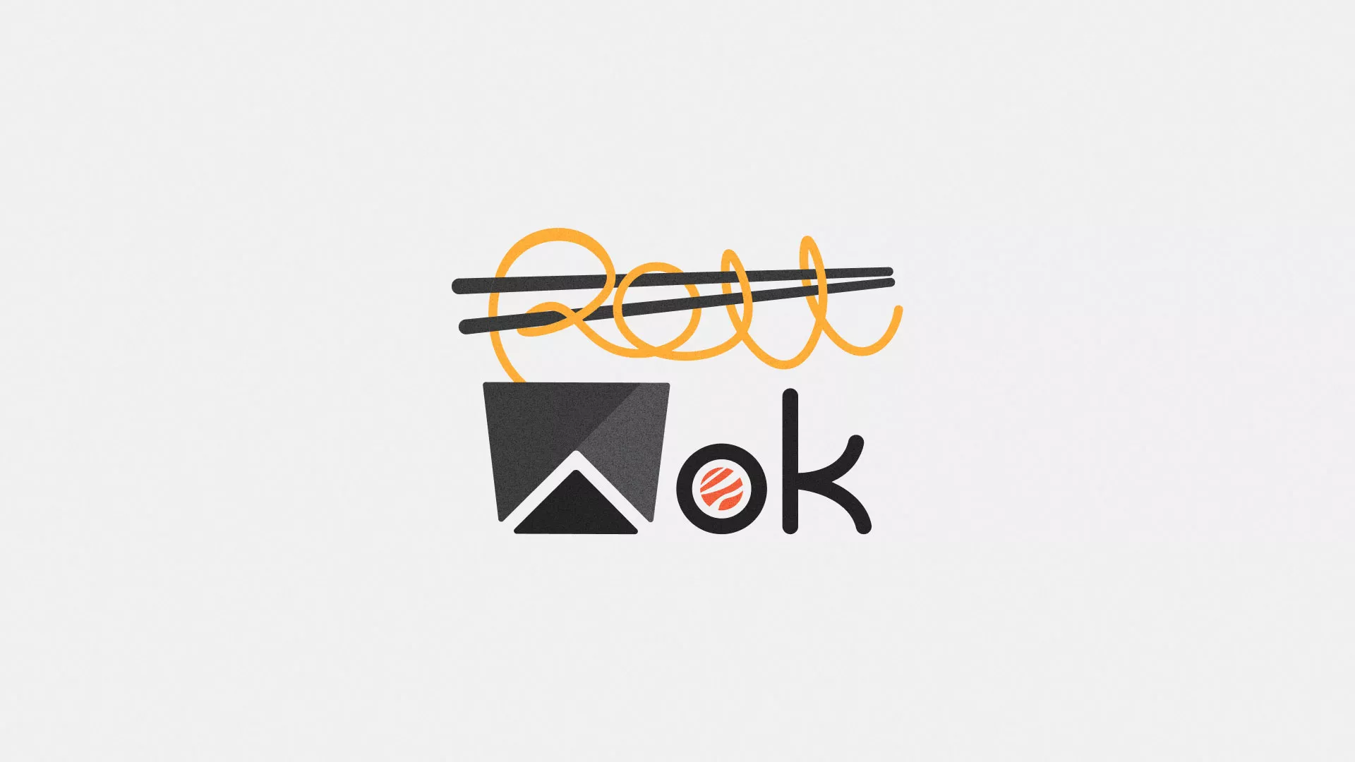 Разработка логотипа в Видном для суши-бара «Roll Wok Club»